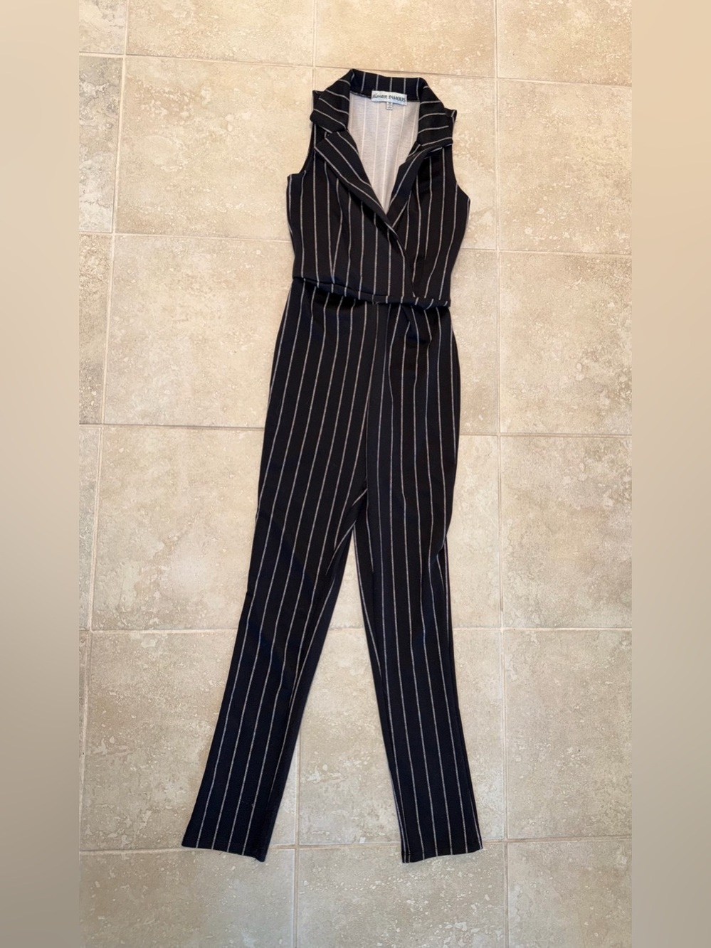BRAND NEW Striped Black Jumpsuit